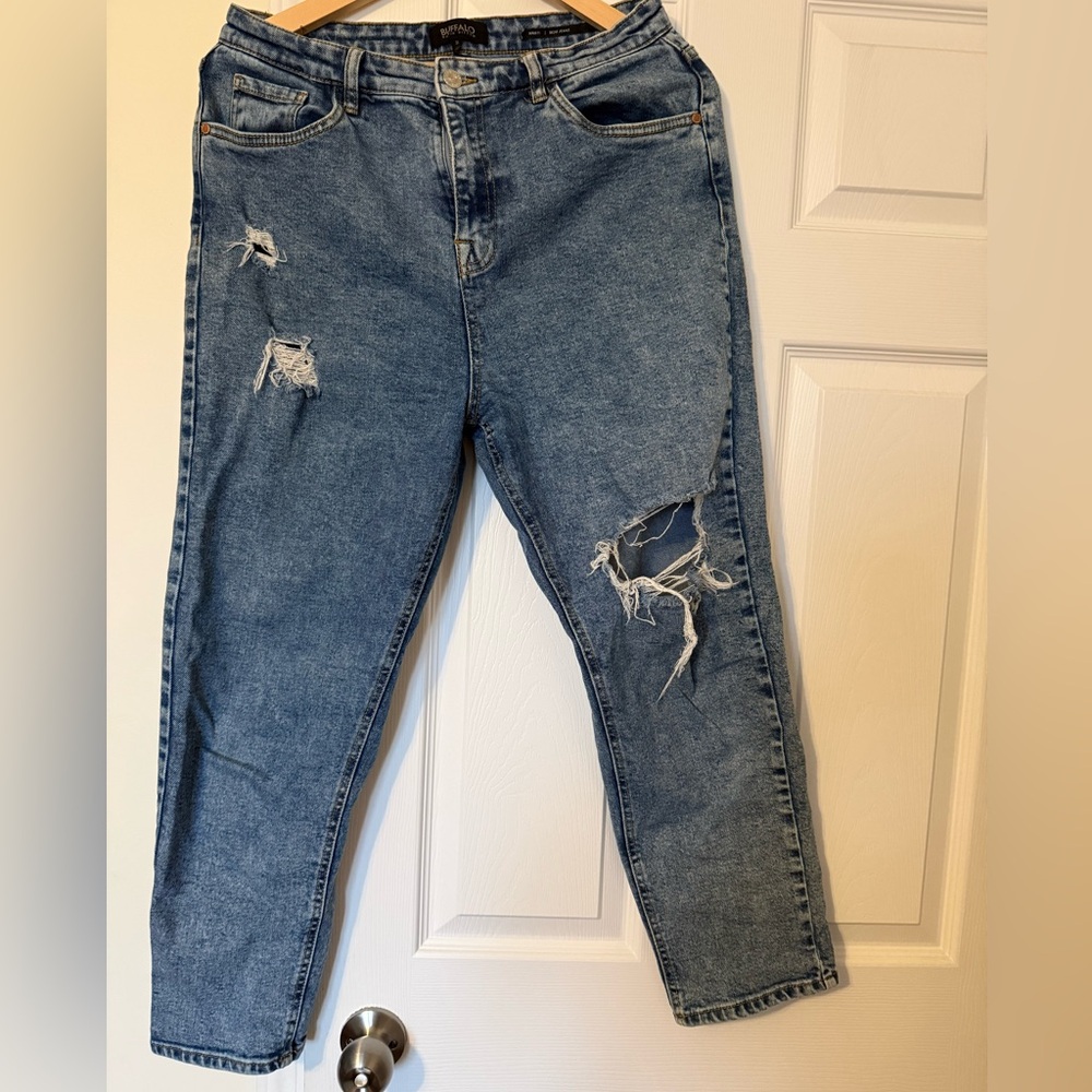 Buffalo David Bitton Distressed Kristi Mom ankle Jeans
